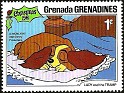 Grenadines 1981 Walt Disney 1 ¢ Multicolor Scott 451